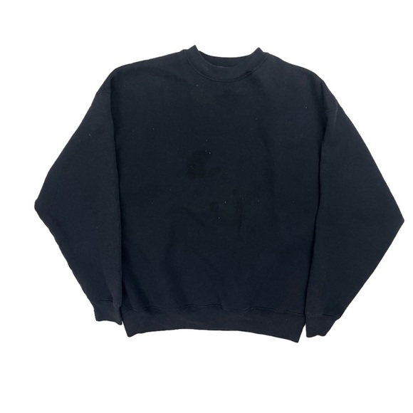 1990s Black Blank Crewneck - Picture 1 of 4